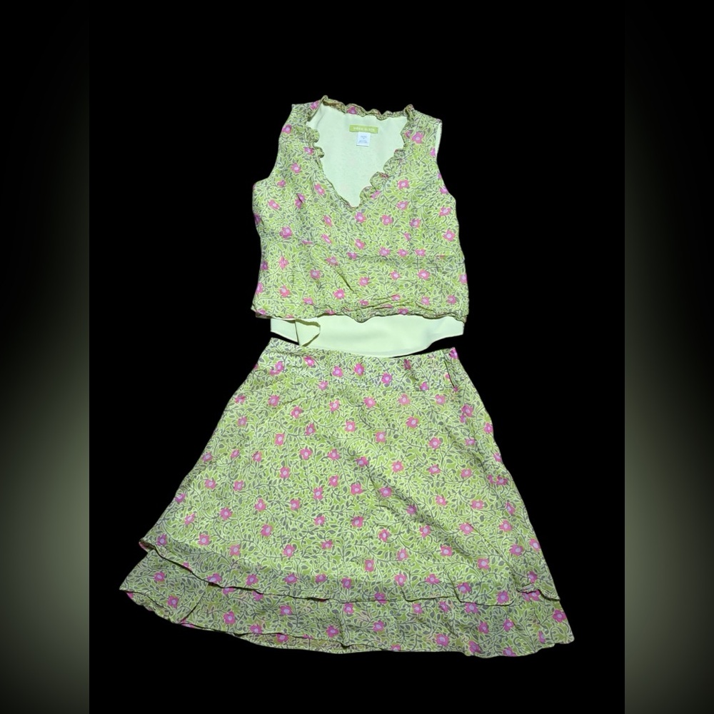 Sigrid Olsen Floral Two Piece Top and Skirt - Picture 15 of 15